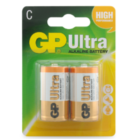 Battery 1.5V Ultra Alkaline C GP Brand - Card of 2.