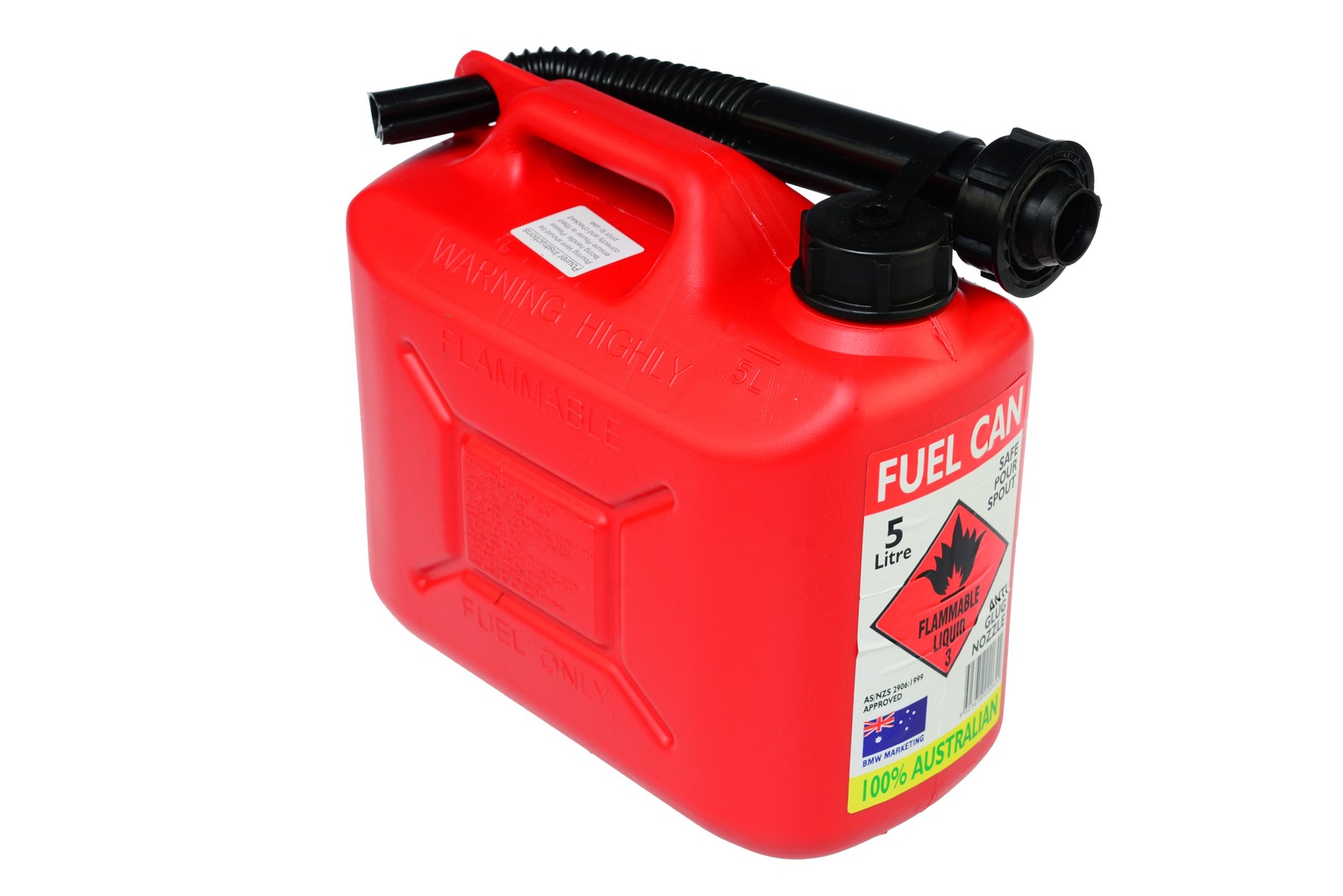 5L Red Jerry Can - Squat Style - AgBoss™