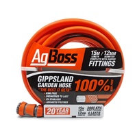 AgBoss Gippsland Non Kink Hose 12mmx15m (Fitted)