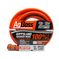 AgBoss Gippsland Non Kink Hose 12mmx25m (Fitted)
