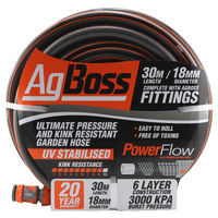 AgBoss Premium Hose 18mmx30m (Fitted)