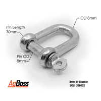 AgBoss D Shackle 8mm