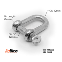 AgBoss D Shackle 12mm