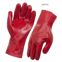 AgBoss PVC 45cm Red Single Dip Gloves Size 10 (L)