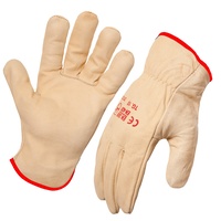 Riggers Gloves Beige (Red Band) Size 8 (M)