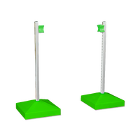 Jump Wing Keyhole Square Base & Cup - Lime (1pr)