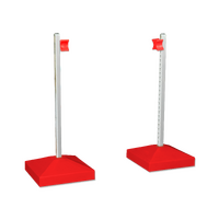 Jump Wing Keyhole Square Base & Cup - Red (1pr)