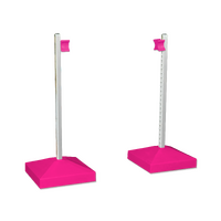 Jump Wing Keyhole Square Base & Cup Pink (1pr)