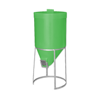Silo 200 litre with Lid & Gal Stand 200 litre - Green