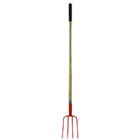 AgBoss Manure Fork - 4 Prong - Wooden Handle