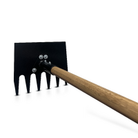 Fire Rake - Wooden Handle