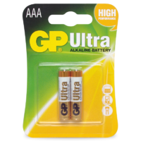 1.5V Ultra Alkaline AAA GP Brand - Card of 2.