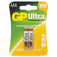 1.5V Ultra Alkaline AAA GP Brand - Card of 2.