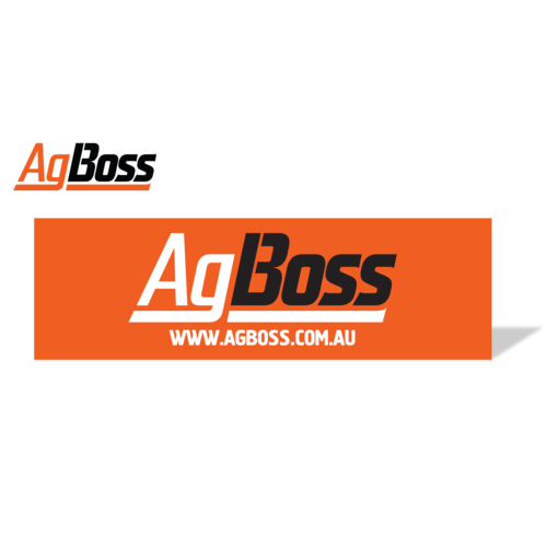 AgBoss 5mm Corflute Header Size: 895mm x 280mm