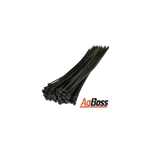 AgBoss Cable Ties 300 x 4.8mm Black 100 pc