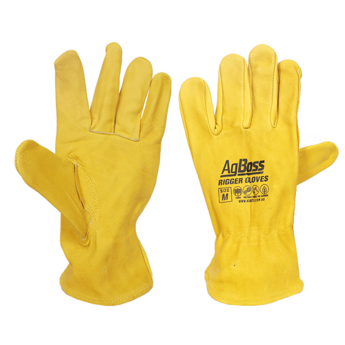 AgBoss Rigger Superior Grade Leather Gloves | M