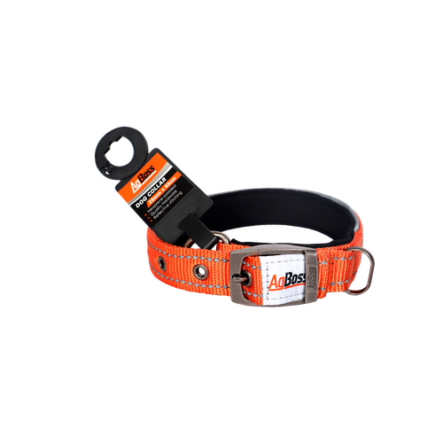 AgBoss Orange Dog Collar | 25mm x 45cm (18")  