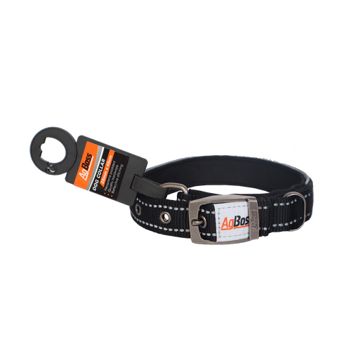 AgBoss Black Dog Collar | 25mm x 45cm (18")  