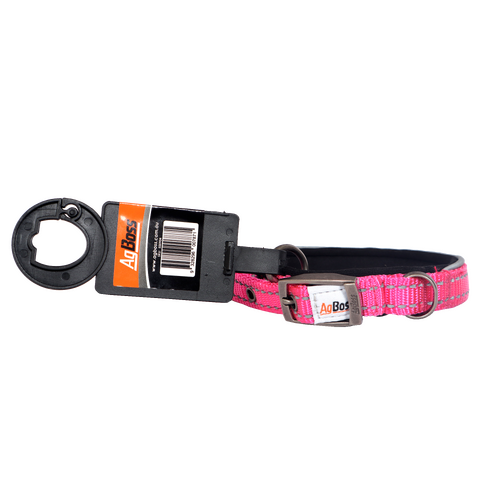 AgBoss Hot Pink Dog Collar | 15mm x 35cm (14")  