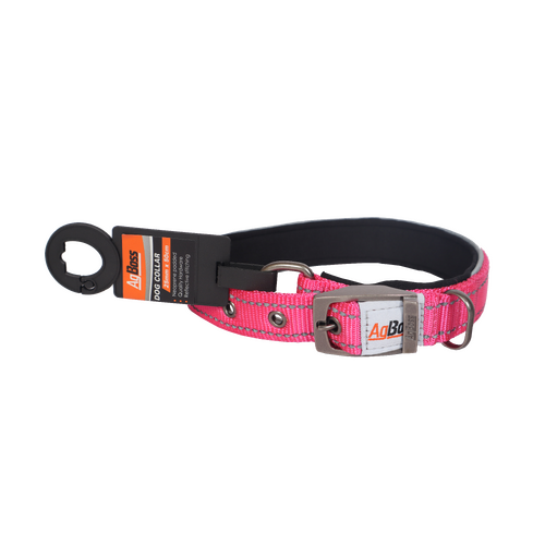 AgBoss Hot Pink Dog Collar | 25mm x 50cm (20")