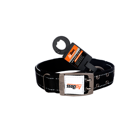 AgBoss Black Dog Collar | 40mm x 60cm (24")  