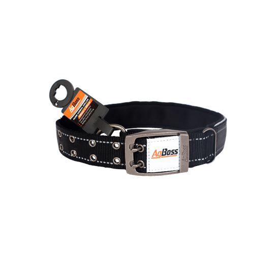 AgBoss Black Dog Collar | 40mm x 65cm (26")