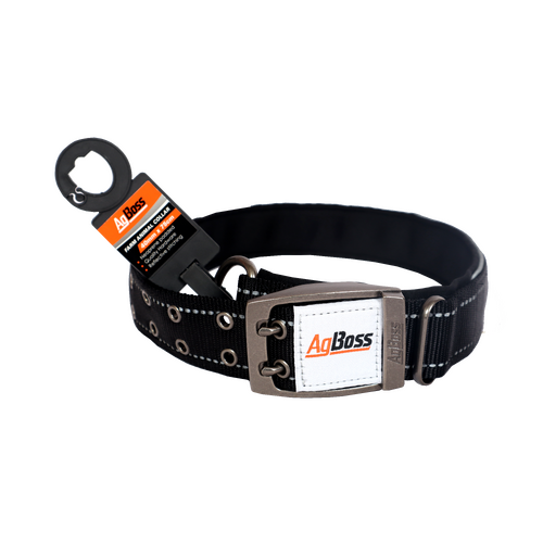 AgBoss Black Dog Collar | 40mm x 75cm (30")