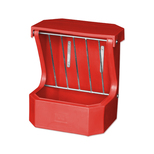 Hay Rack Feeder with Lid - Red