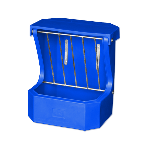 Hay Rack Feeder with Lid - Blue