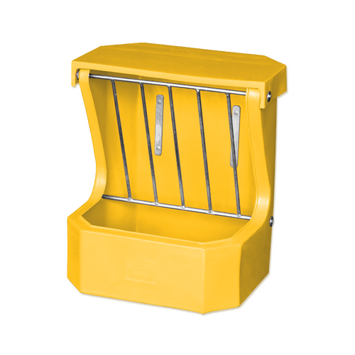 Hay Rack Feeder with Lid - Yellow