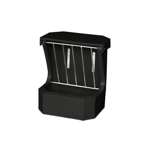 Hay Rack Feeder with Lid - Black