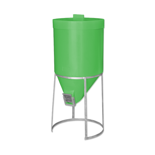 Silo 200 litre with Lid & Gal Stand 200 litre - Green