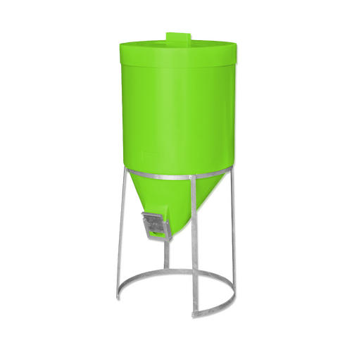 Silo 200 litre with Lid & Gal Stand 200 litre - Lime