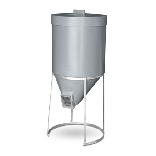Silo 200 litre with Lid & Gal Stand, 200 litre - Grey