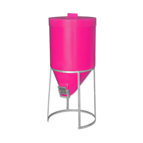 Silo 200 litre with Lid & Gal Stand, 200 litre - Pink