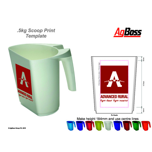 Scoop .5kg FeedMaxx White - Advanced Rural (1 Colour)