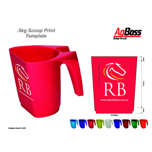 Scoop .5kg FeedMaxx Hot Pink - Robank Feeds (2 Colour)