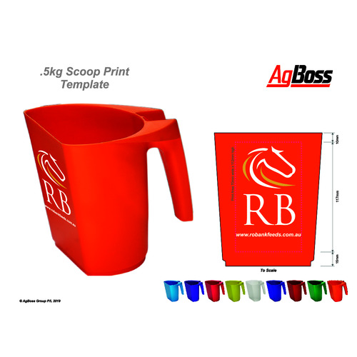 Scoop .5kg FeedMaxx Orange - Robank Feeds (2 Colour)