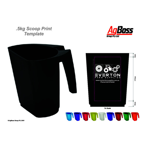 Scoop .5kg FeedMaxx Black - Everton - 1 colour print