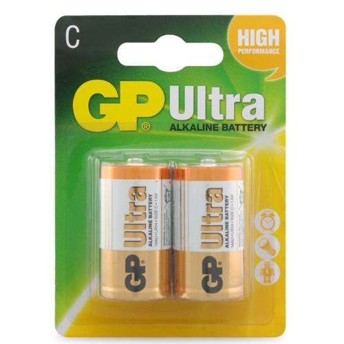 1.5V Ultra Alkaline C GP Brand - Card of 2.