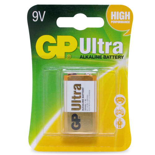 Battery 9V Ultra Alkaline GP Brand - Card of 1.