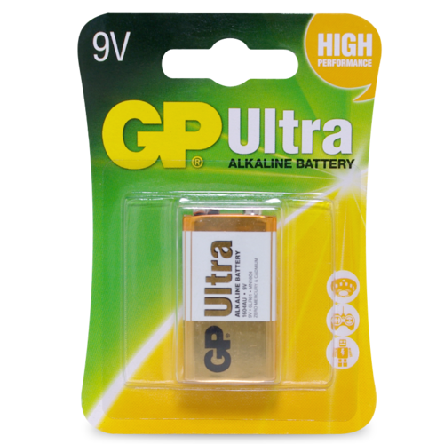 9V Ultra Alkaline GP Brand - Card of 1.