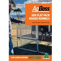 AgBoss SDK Raised Flatpack Kennel Flyer 2026